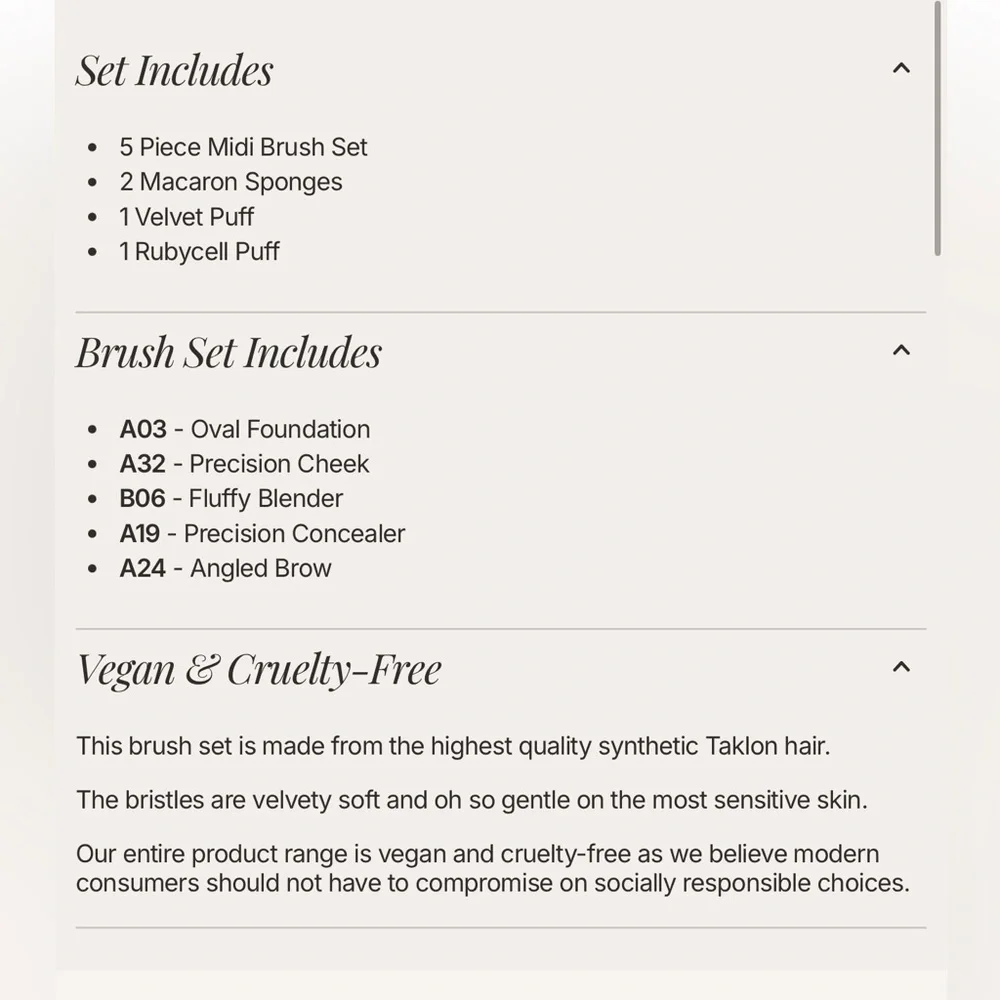 Spectrum Patisserie Pastel Makeup Brush Set